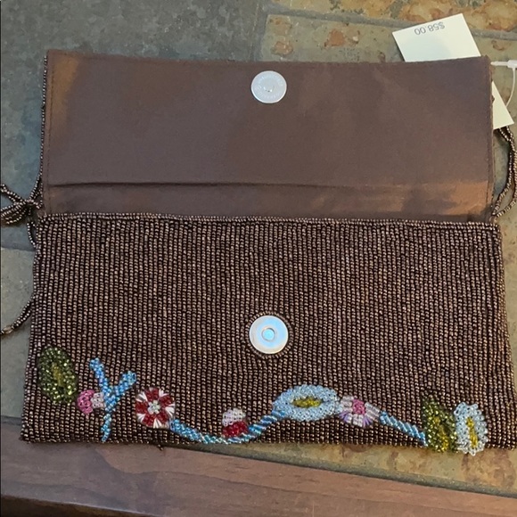 Beaded Shoulder Bag Clutch for Evening Event NEW - Picture 6 of 8